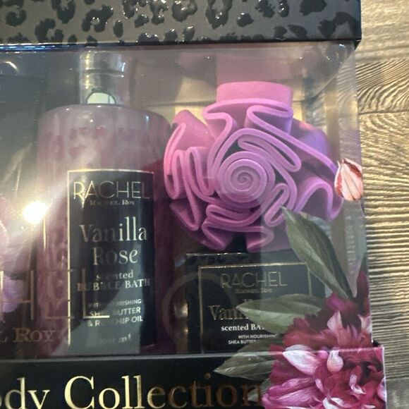 RACHEL ROY Nourishing Body Collection Vanilla Rose 5 Piece Body Wash Lotion Puff - Picture 5 of 5